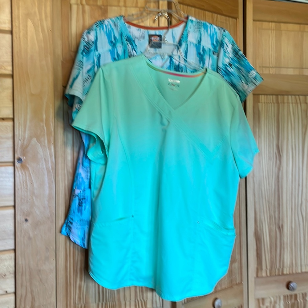 2 Scrub tops